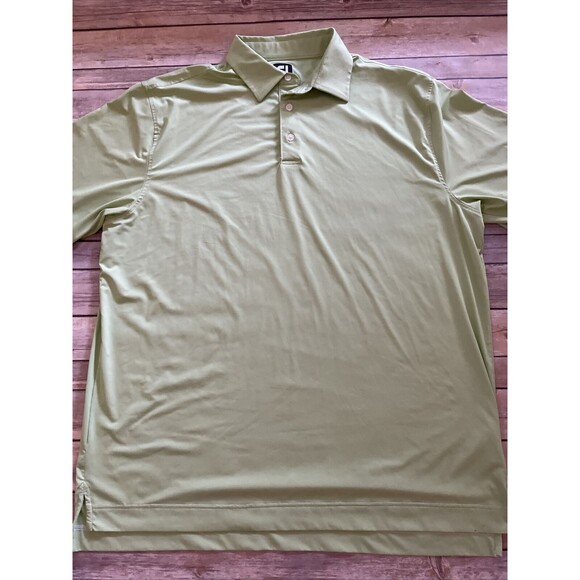 FootJoy FJ Golf Polo Men’s XXL Green thin stripe Shirt 2XL - Picture 1 of 6